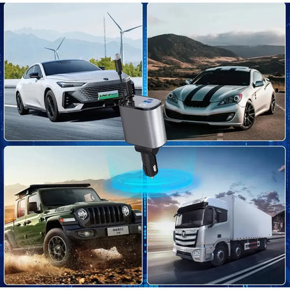Cargador De Auto 4 En 1 120w