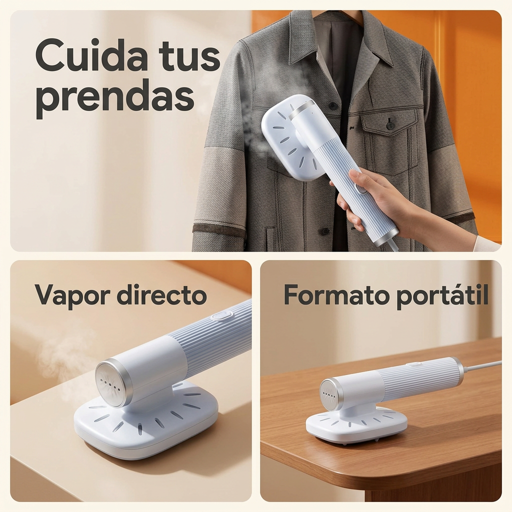 Plancha a vapor: cuidado de prendas, vapor y formato portátil